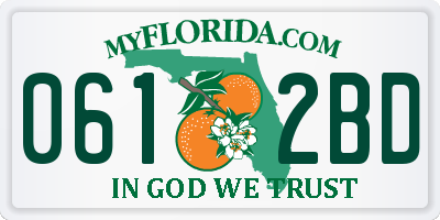 FL license plate 0612BD