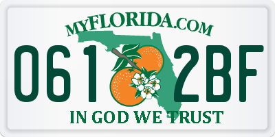FL license plate 0612BF