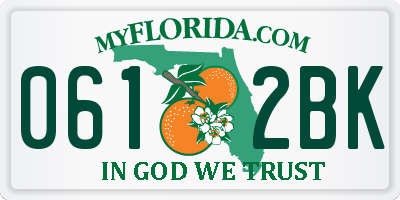 FL license plate 0612BK