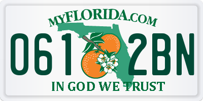 FL license plate 0612BN