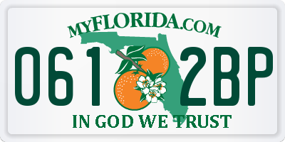 FL license plate 0612BP
