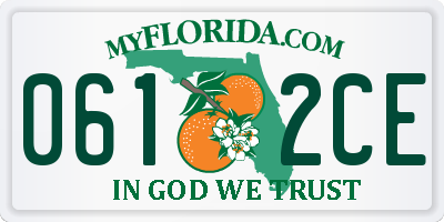 FL license plate 0612CE