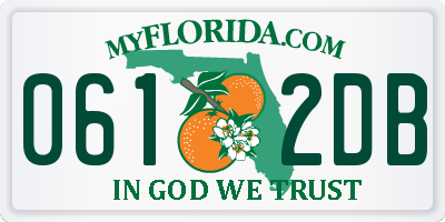 FL license plate 0612DB