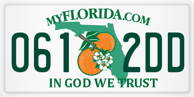 FL license plate 0612DD
