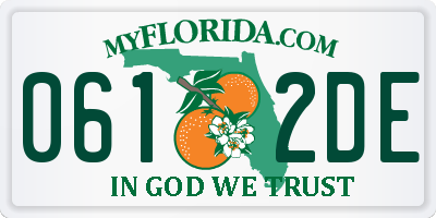 FL license plate 0612DE