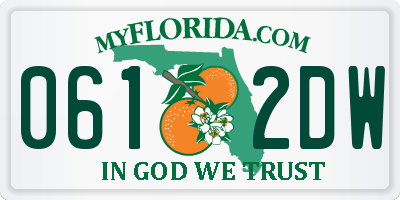 FL license plate 0612DW