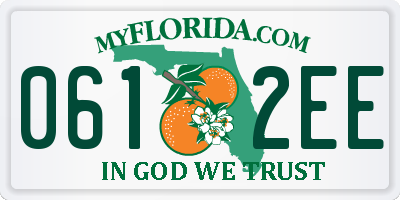 FL license plate 0612EE
