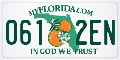 FL license plate 0612EN