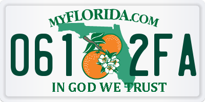 FL license plate 0612FA