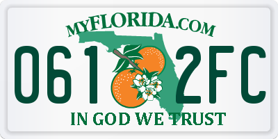 FL license plate 0612FC