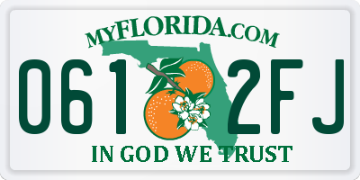 FL license plate 0612FJ