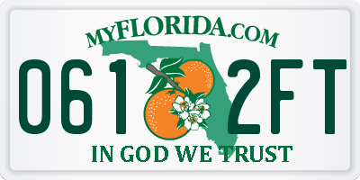 FL license plate 0612FT