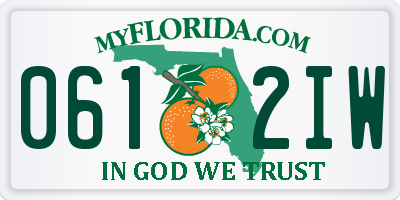 FL license plate 0612IW