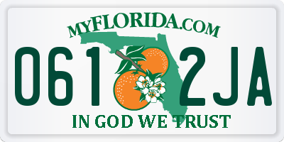 FL license plate 0612JA