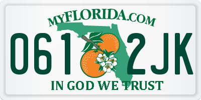 FL license plate 0612JK