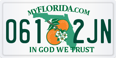 FL license plate 0612JN