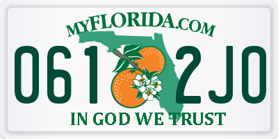 FL license plate 0612JO