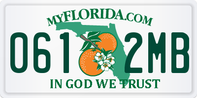 FL license plate 0612MB