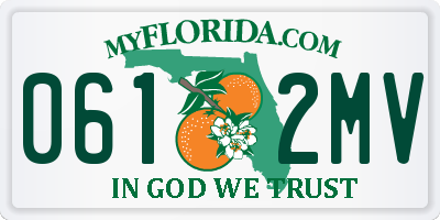 FL license plate 0612MV