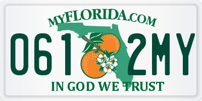 FL license plate 0612MY