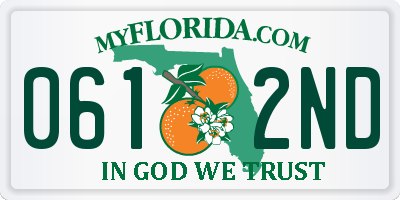 FL license plate 0612ND