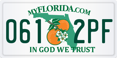 FL license plate 0612PF