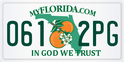 FL license plate 0612PG