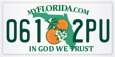 FL license plate 0612PU