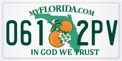 FL license plate 0612PV