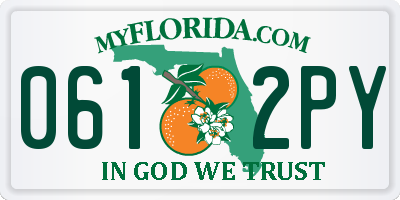 FL license plate 0612PY
