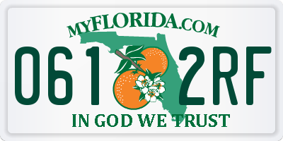 FL license plate 0612RF