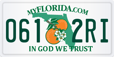 FL license plate 0612RI