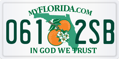 FL license plate 0612SB