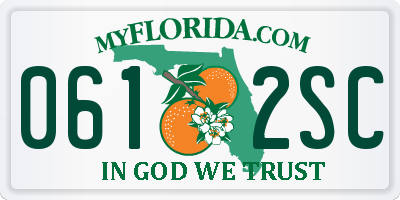 FL license plate 0612SC