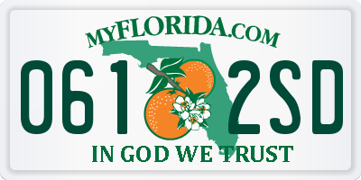 FL license plate 0612SD