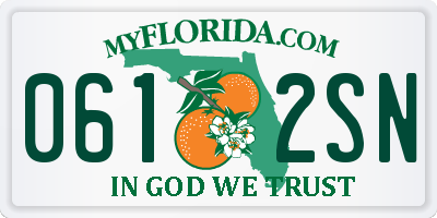 FL license plate 0612SN