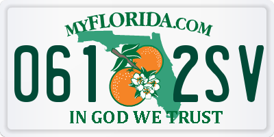 FL license plate 0612SV