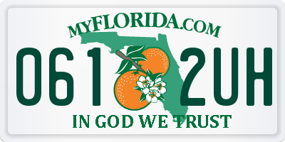 FL license plate 0612UH
