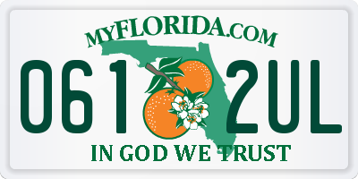 FL license plate 0612UL