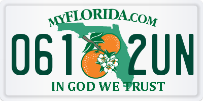 FL license plate 0612UN