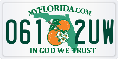 FL license plate 0612UW