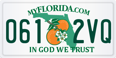 FL license plate 0612VQ