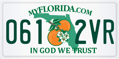 FL license plate 0612VR