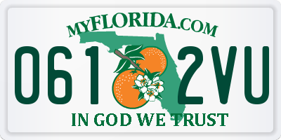 FL license plate 0612VU