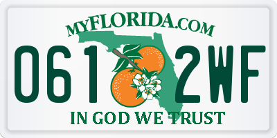 FL license plate 0612WF