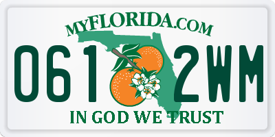 FL license plate 0612WM