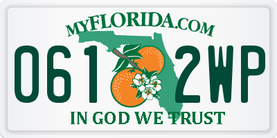 FL license plate 0612WP