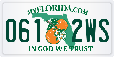 FL license plate 0612WS