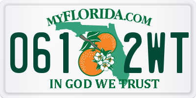 FL license plate 0612WT