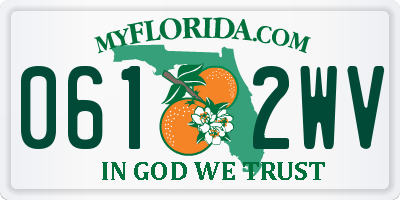 FL license plate 0612WV
